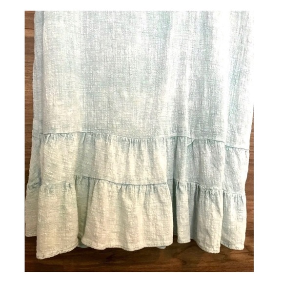 Mint Green Puff Sleeve Ruffle Rim Top - Picture 4 of 7